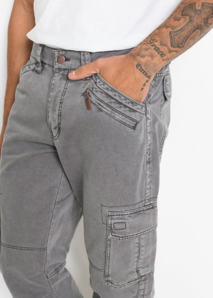 Loose Fit Cargohose, Straight