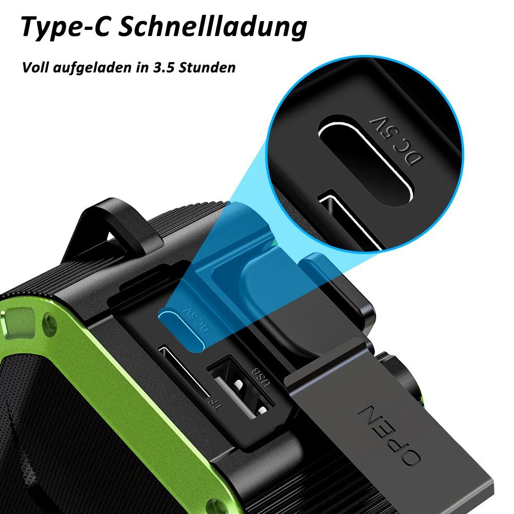 CALIYO Digitalradios, Radios,Solarradio, Kurbelradio mit Handyladefunktion Digitalradio (DAB) (Nostalgie Radio, Kurbelradio mit Handyladefunktion Radio (5000 mAh Powerbank mit USB-Ausgang Powerbank, FM/AM, IPX5)