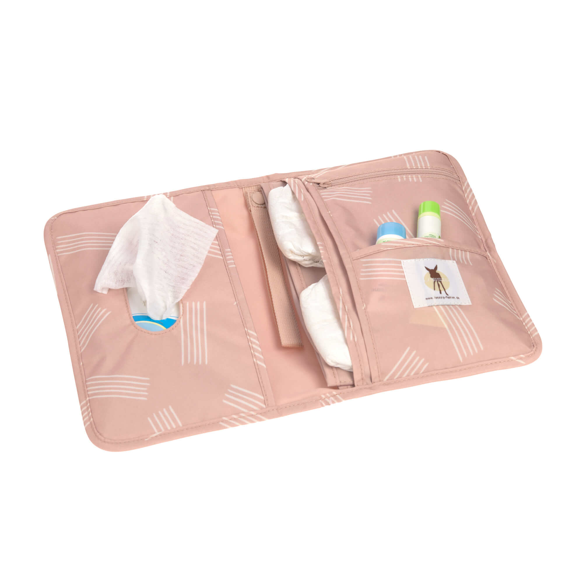 Windeltasche - Soft Stripes Rose, Rosa