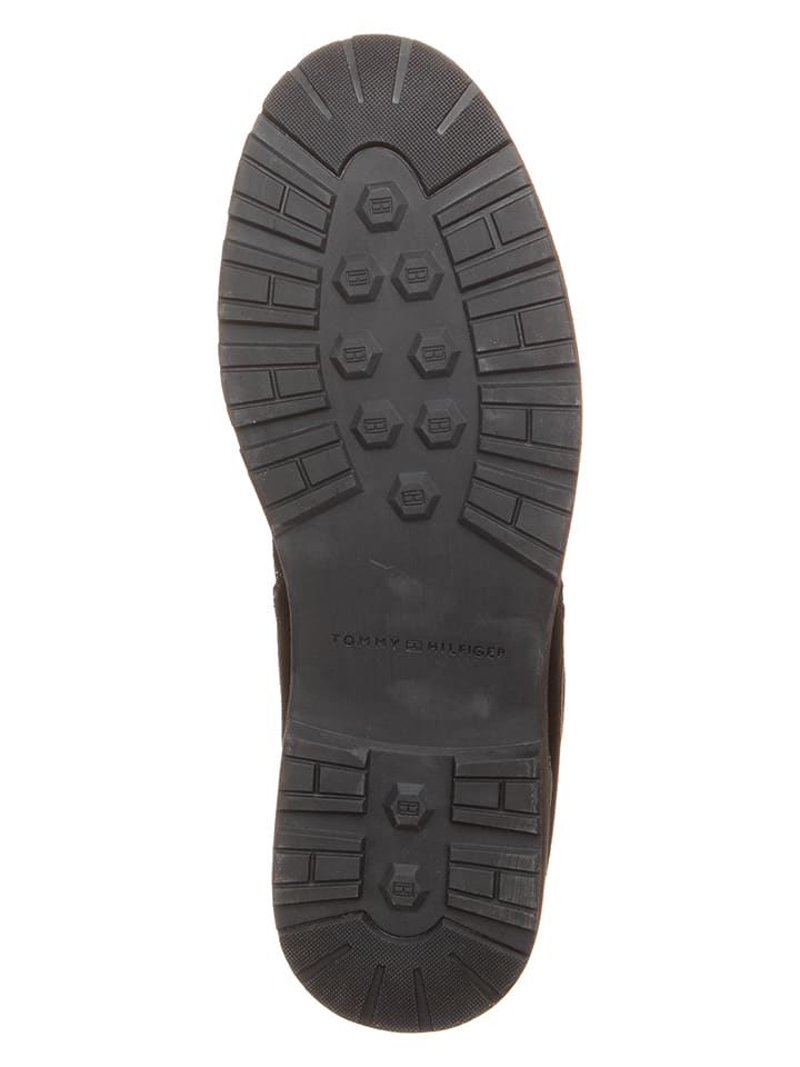 Tommy Hilfiger Shoes Leder-Boots in Schwarz günstig kaufen
