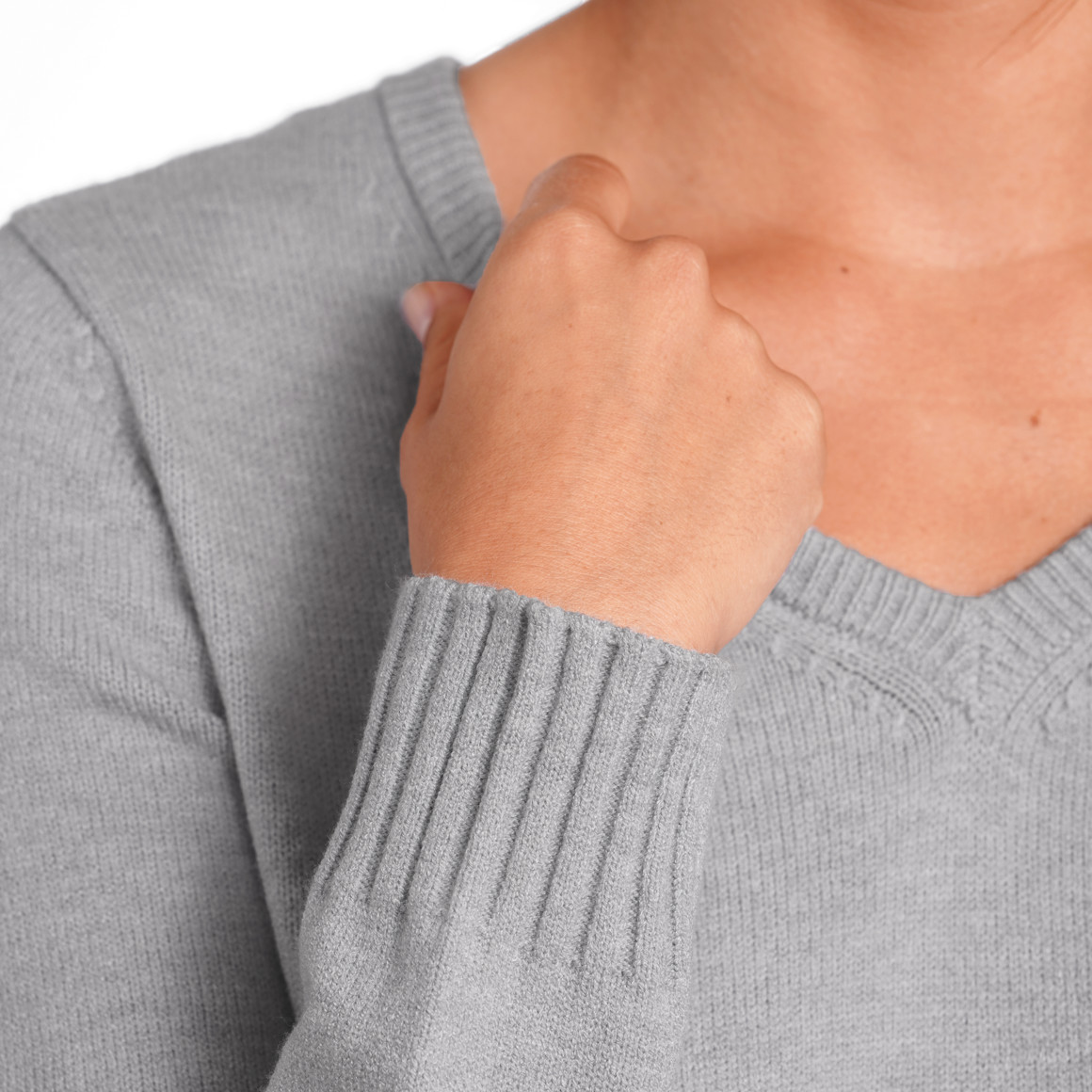 Damen Feinstrickpullover mit V-Ausschnitt