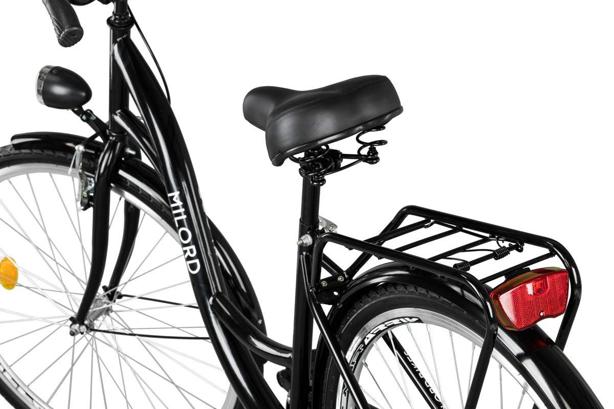 MILORD BIKES Cityrad Milord Komfort City Fahrrad Korb Damenfahrrad, 28/26 Zoll, 3-Gang, 3 Gang, Nabenschaltung