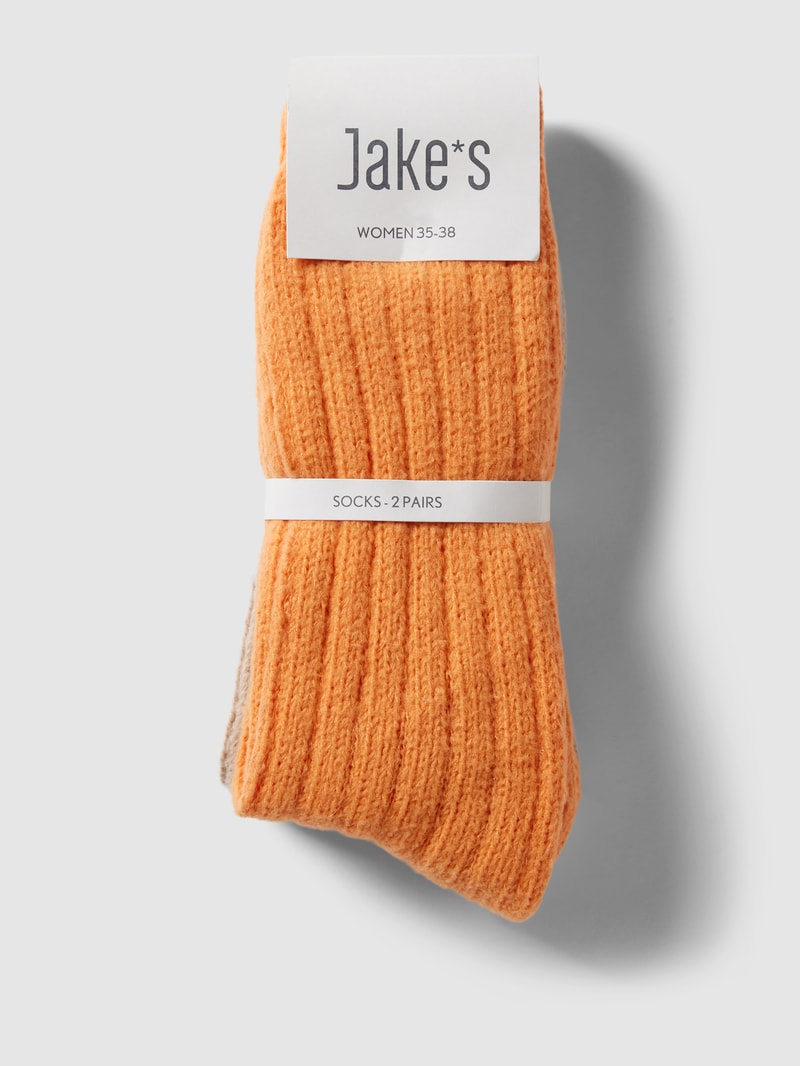 Socken mit geripptem Abschluss in apricot