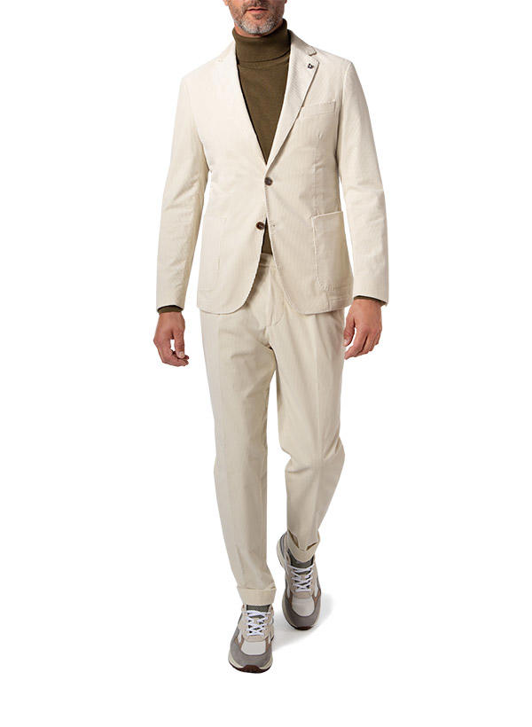 BOSS Black, Anzug Hanry-Perin, Slim Fit, Cord, creme