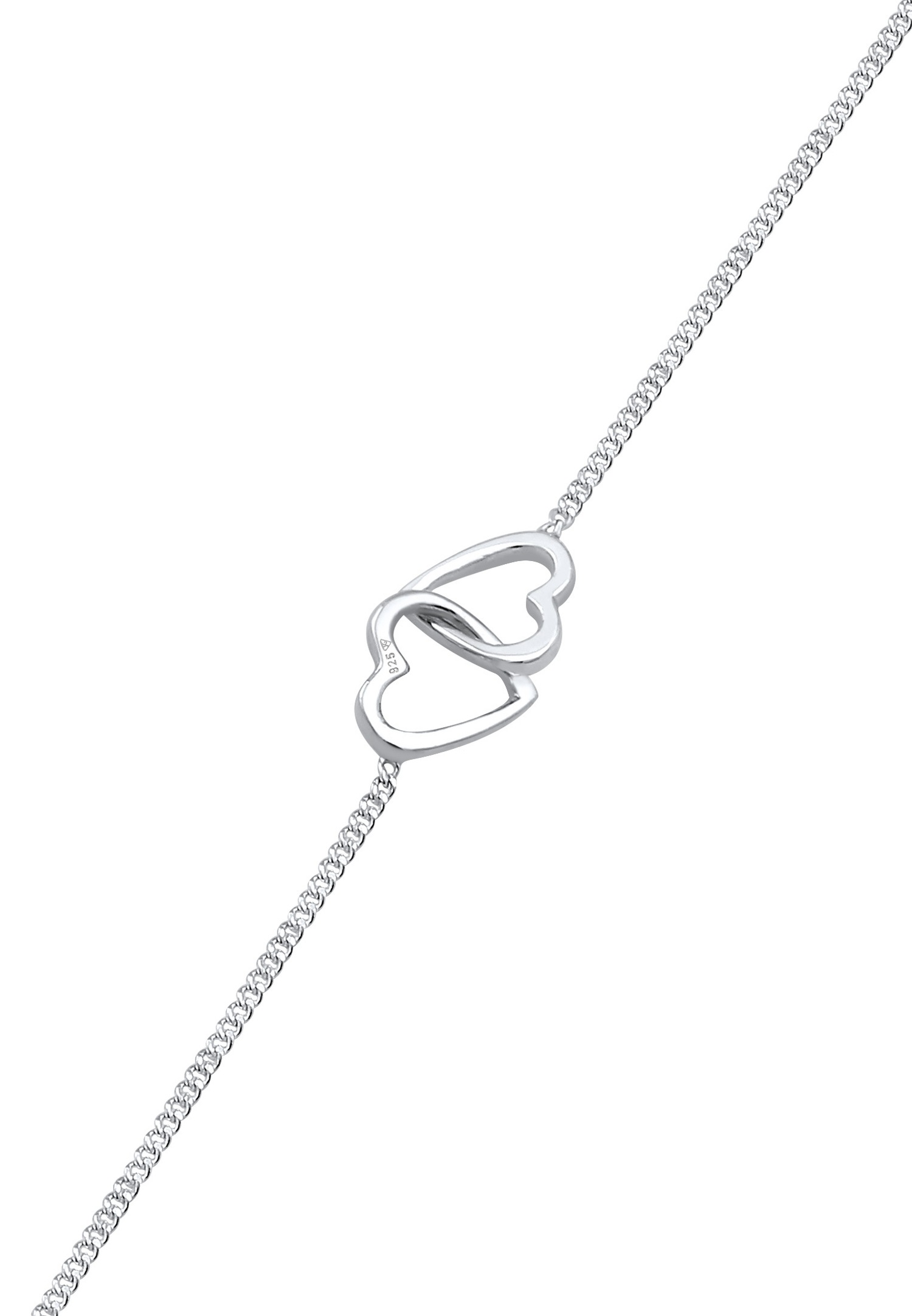 Elli Women's Intertwined Heart Connection in 925 Sterling Silver Rose Gold Plated