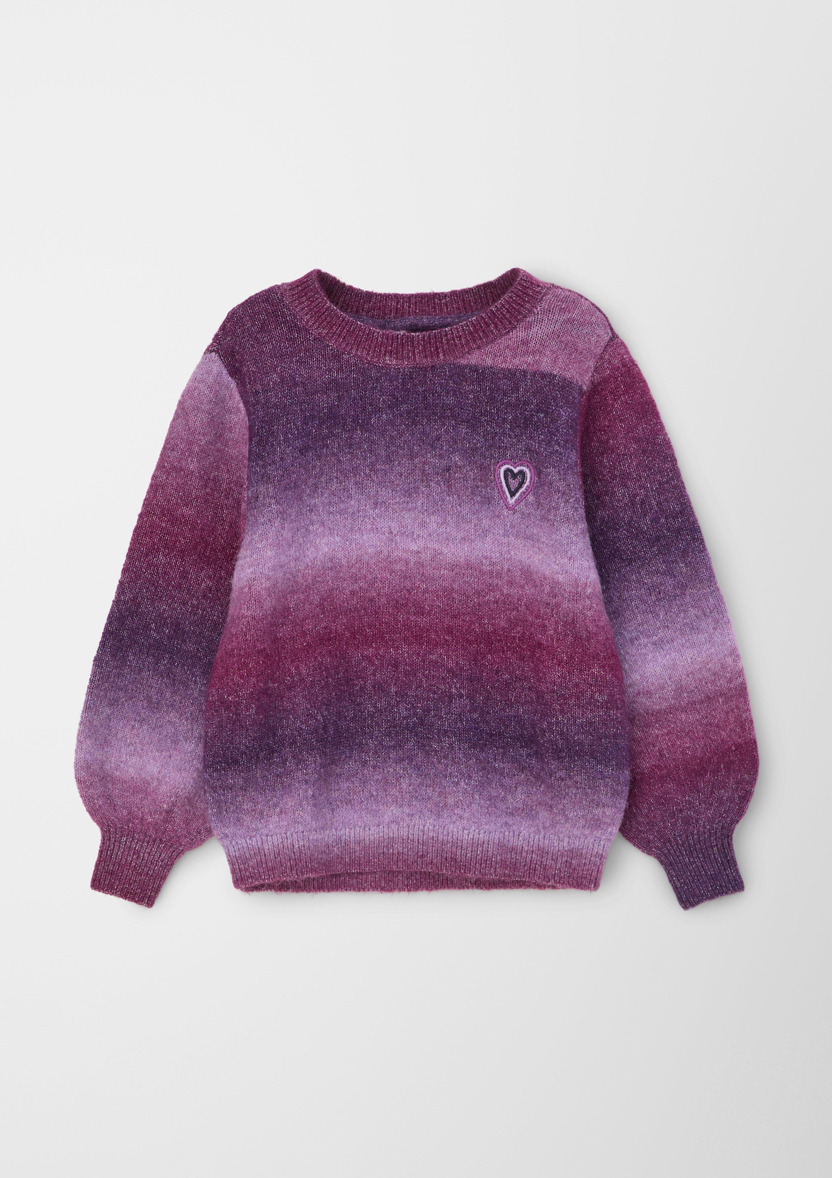 Strickpullover mit Herzapplikation  2122542-47X0
