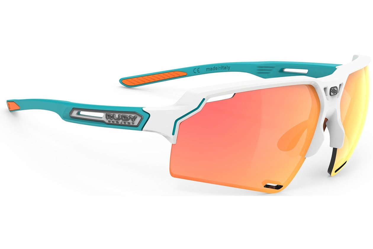 Rudy Project Deltabeat Whitegloss / Emerald Matte - Multilaser Orange