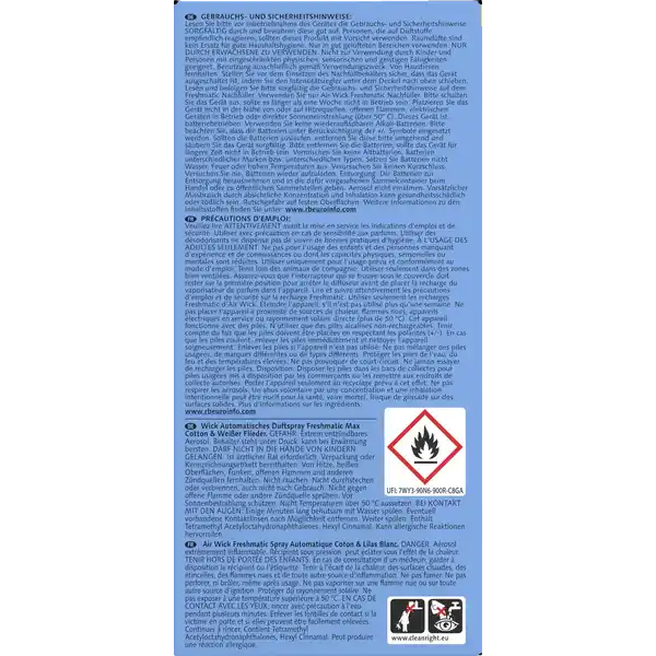 Freshmatic Max automatisches Duftspray Cotton & Weißer Flieder