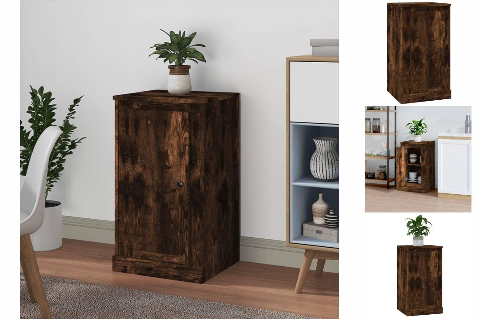 vidaXL Anrichte Sideboard Räuchereiche 37,5x35,5x67,5 cm Holzwerkstoff Kommode