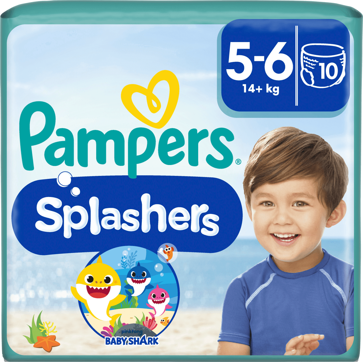 Schwimmwindeln Splashers Gr.5-6 (14+ kg), 10 St