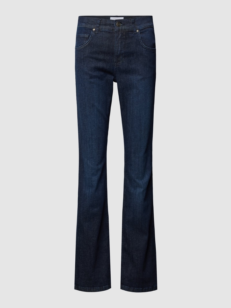 Bootcut Jeans im 5-Pocket-Design Modell 'LENI' in dunkelblau