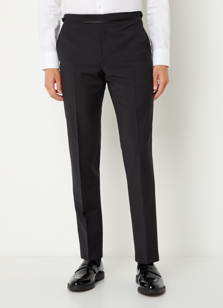 Pantaloni de poker slim fit cu buzunare cusute.