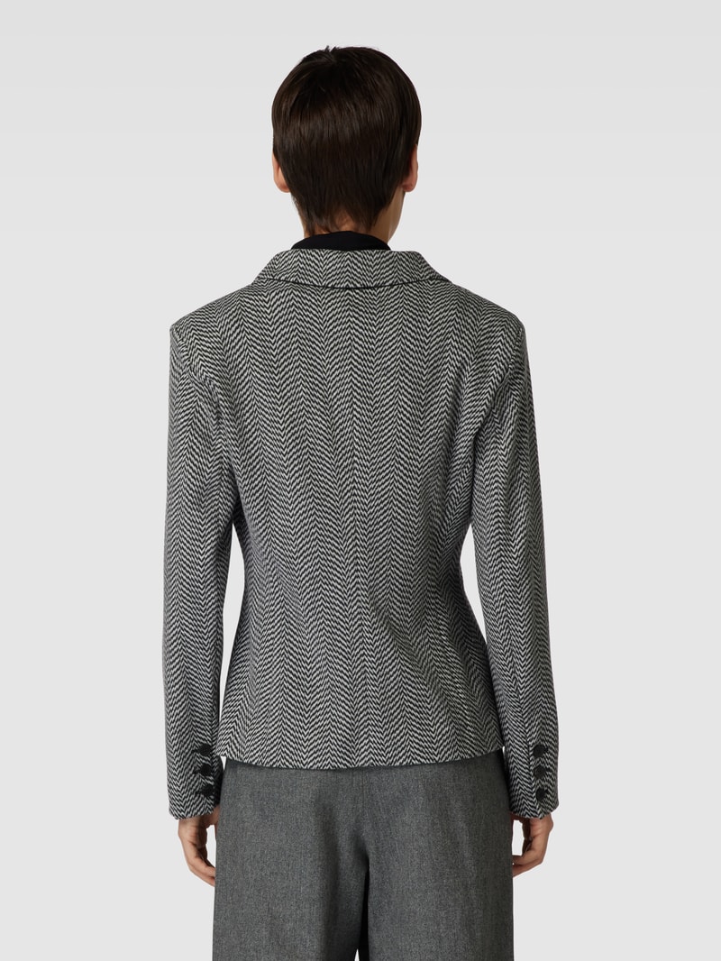 Blazer mit Zickzack-Muster in mittelgrau