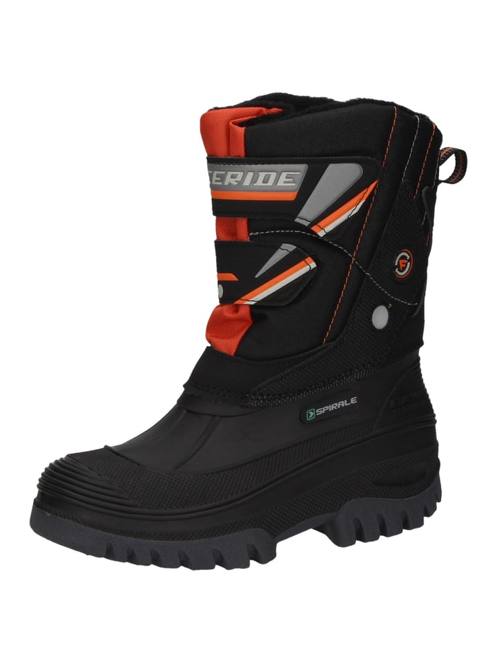 Spirale Kinder-Winterstiefel Frodo gefüttert in schwarz/orange günstig kaufen