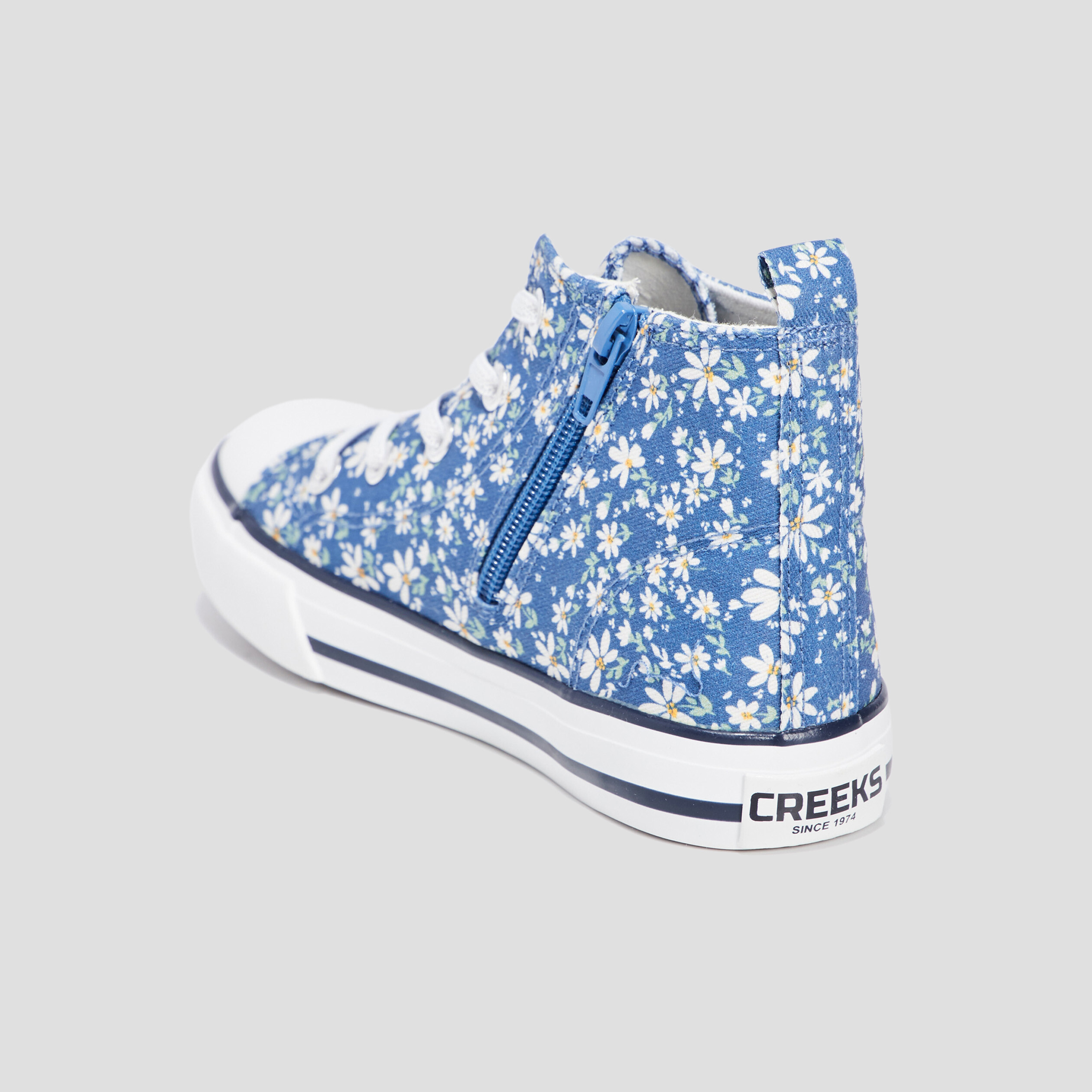 Tennis montantes en toile Creeks bleu fille | La Halle