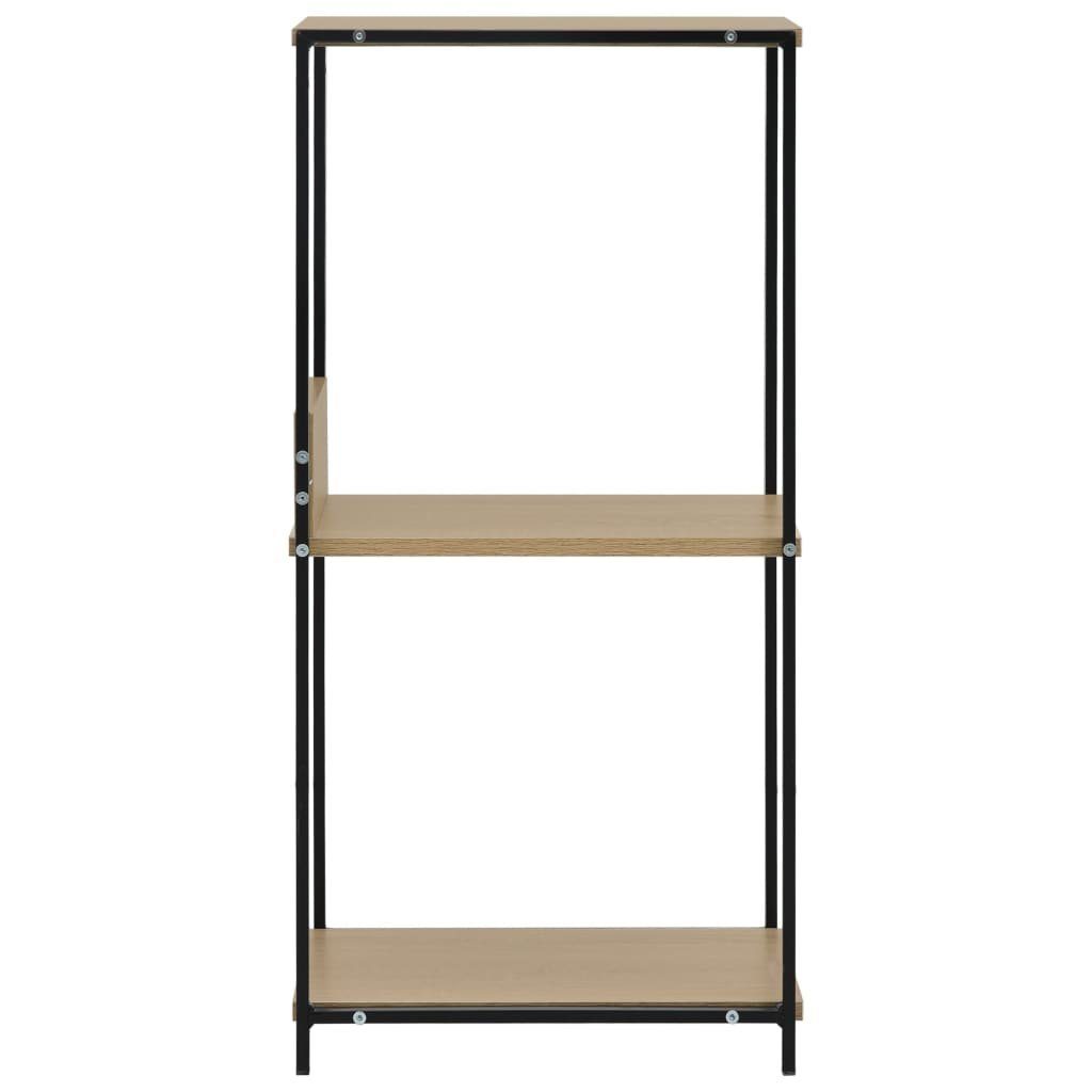 vidaXL Bücherregal Kleines Bücherregal Schwarz Eichefarben 33,5x39,6x79,7cm, 1-tlg.