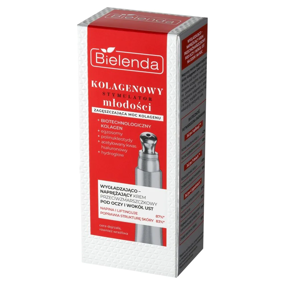 Bielenda Collagen Youth Stimulator, λειαντική και συσφικτική κρέμα ματιών και χειλιών