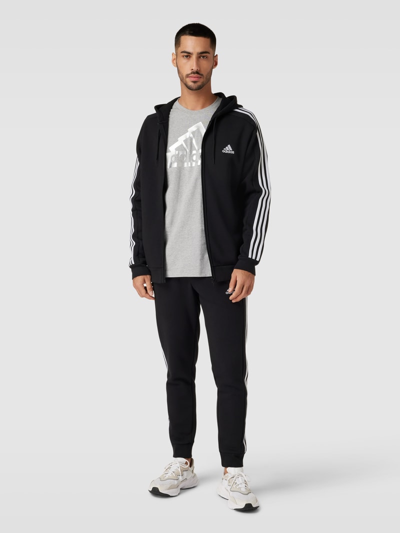 Sweatpants mit Label-Stitching in schwarz