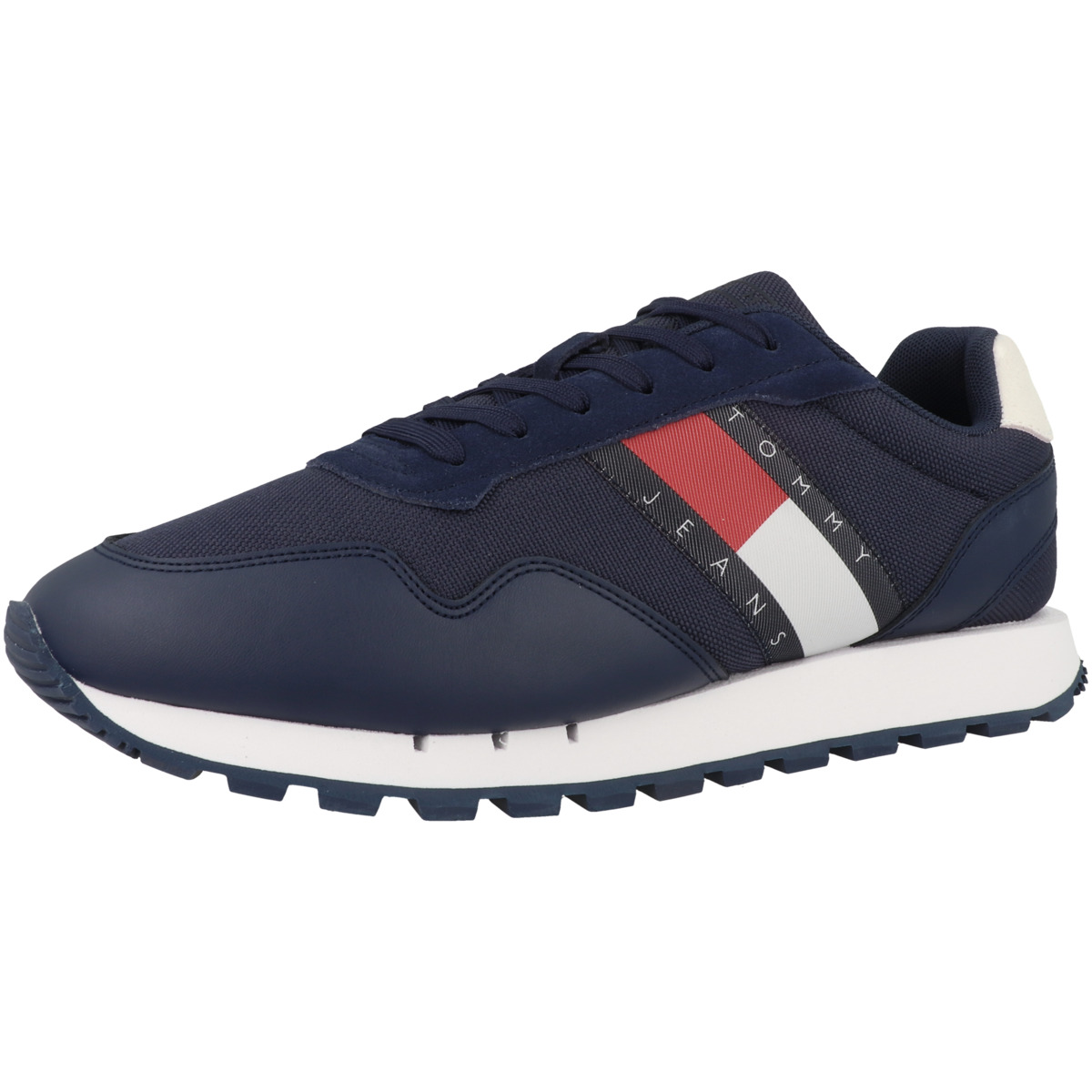 Tommy Hilfiger Tommy Jeans Retro Leather Runner Sneaker Low blau