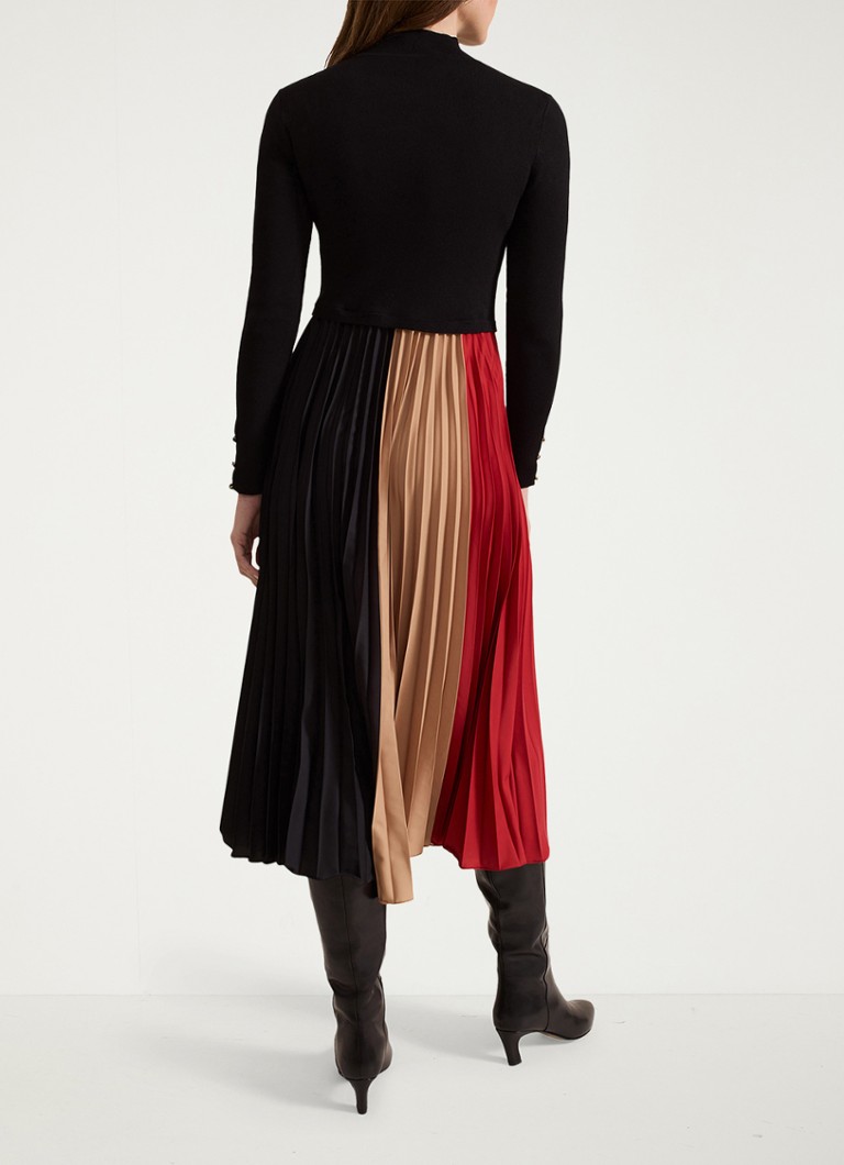Rochie midi plisată cu blocuri de culoare Phase Eight Petite