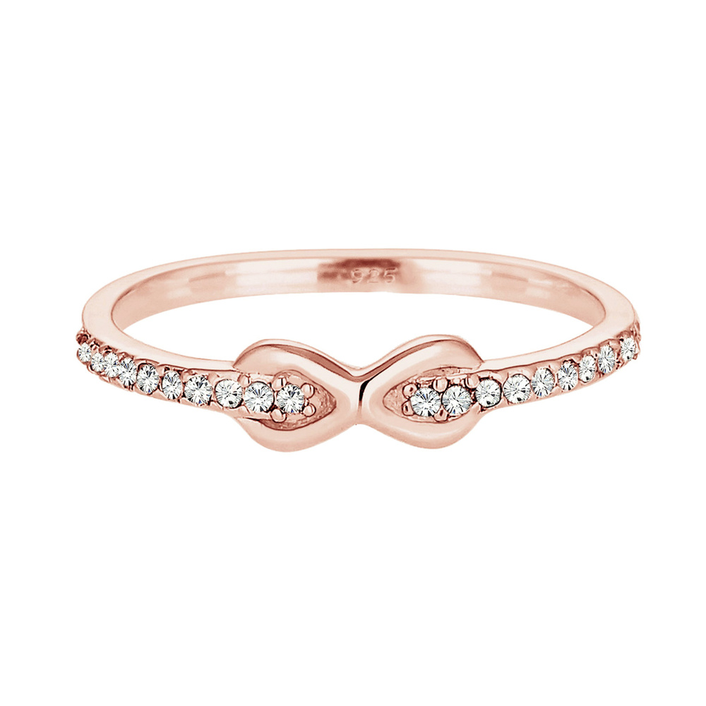 Elli Elli Bague Infinity Kristalle Edel Cute 925 Silber Bague