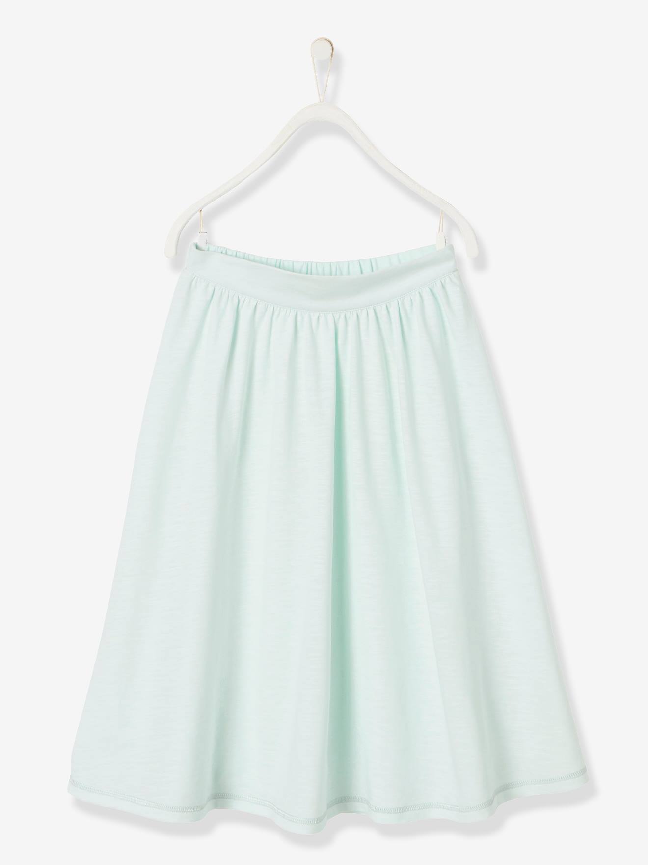 Jupe longue fille vert d'eau