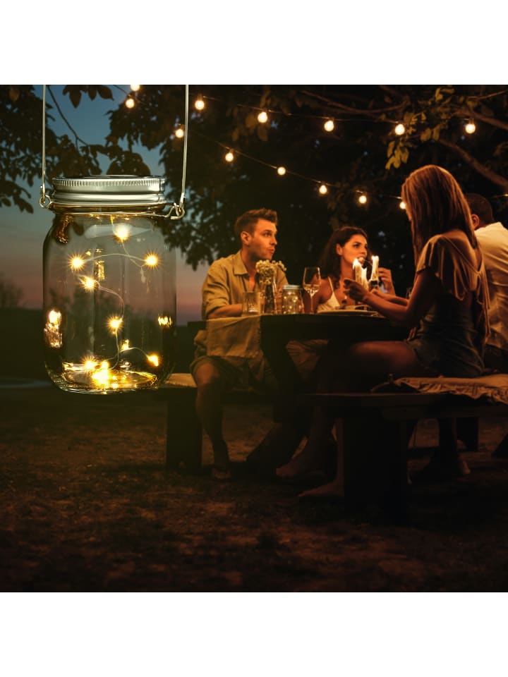 relaxdays 4x Solarglas in Transparent günstig kaufen onesize