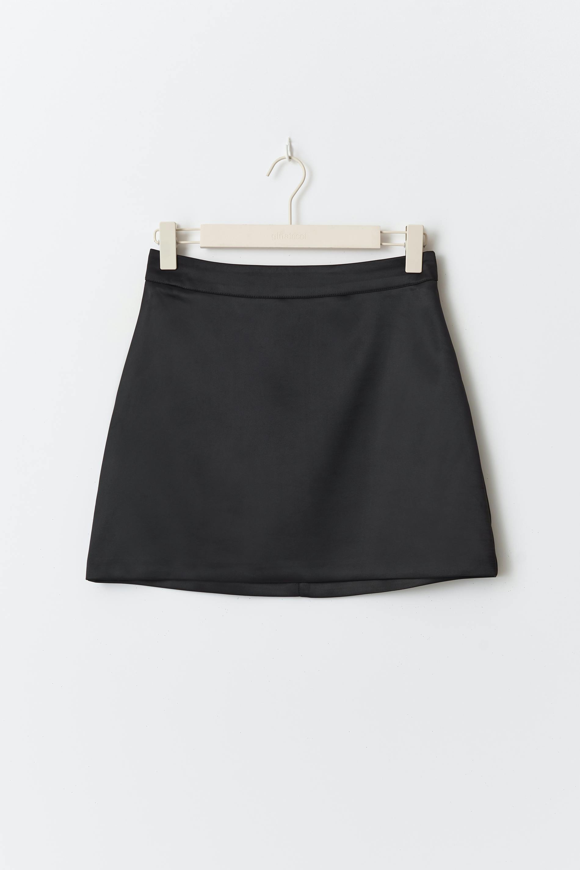 Satin mini skirt
