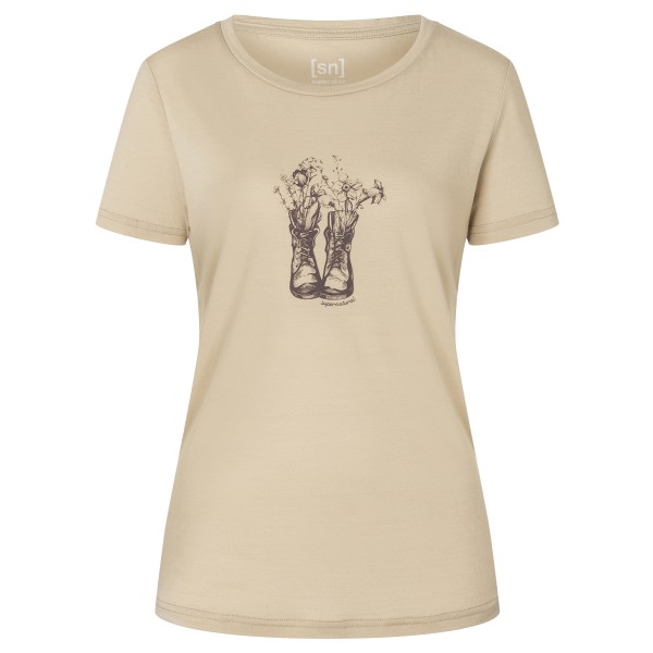 super.natural - Women's Flower Boots Tee - Merinoshirt