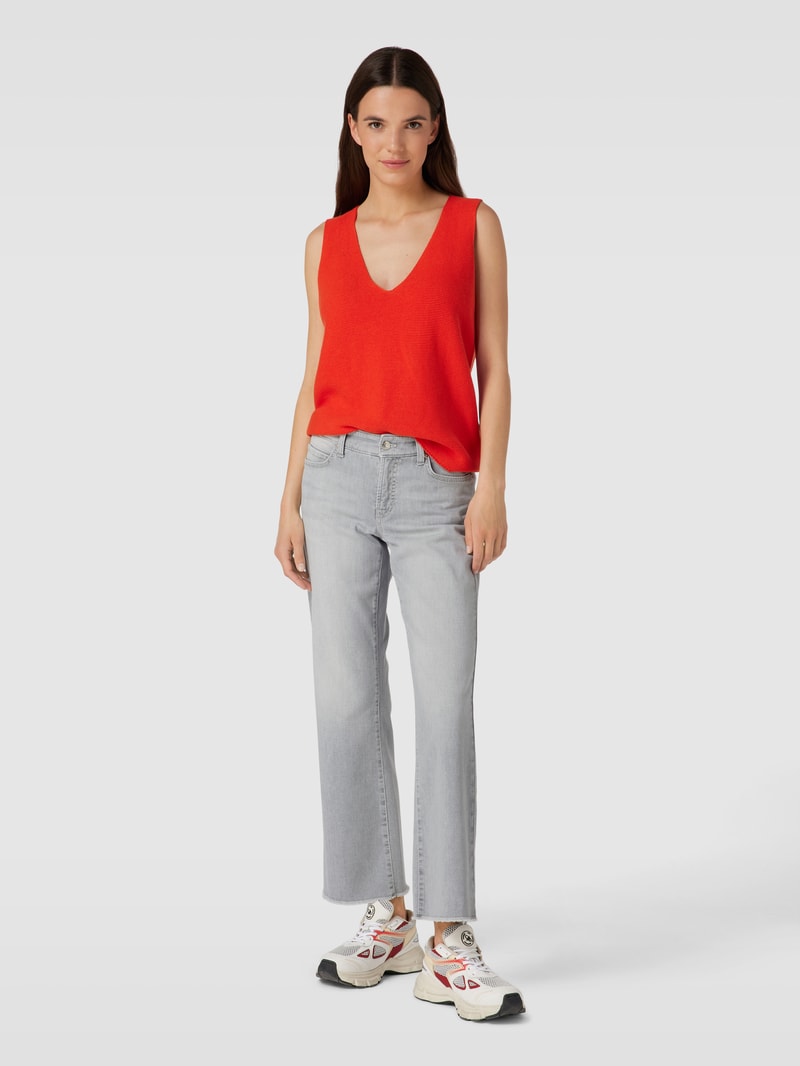 Flared Cut Jeans in verkürzter Passform Modell 'PARIS' in hellgrau