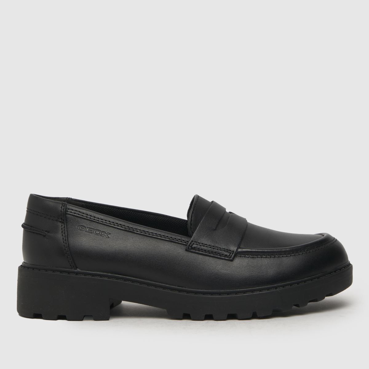 Geox svarta Casey loafers flickor ungdomsskor