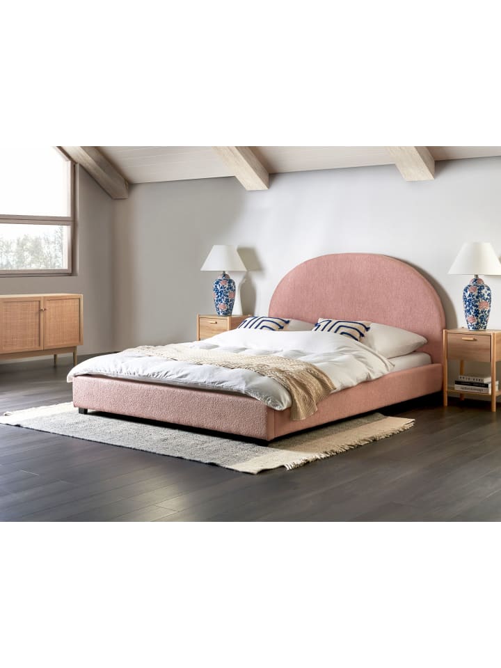 Beliani Doppelbett VAUCLUSE in Rosa - (W) 172 x (H) 112 x (L) 214 cm günstig kaufen onesize