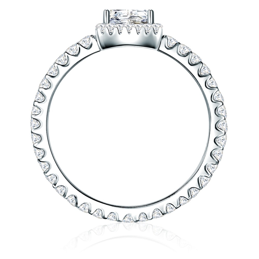 Trilani Bague en argent Argent sterling Oxyde de zirconium (CZ) en Argent Bague