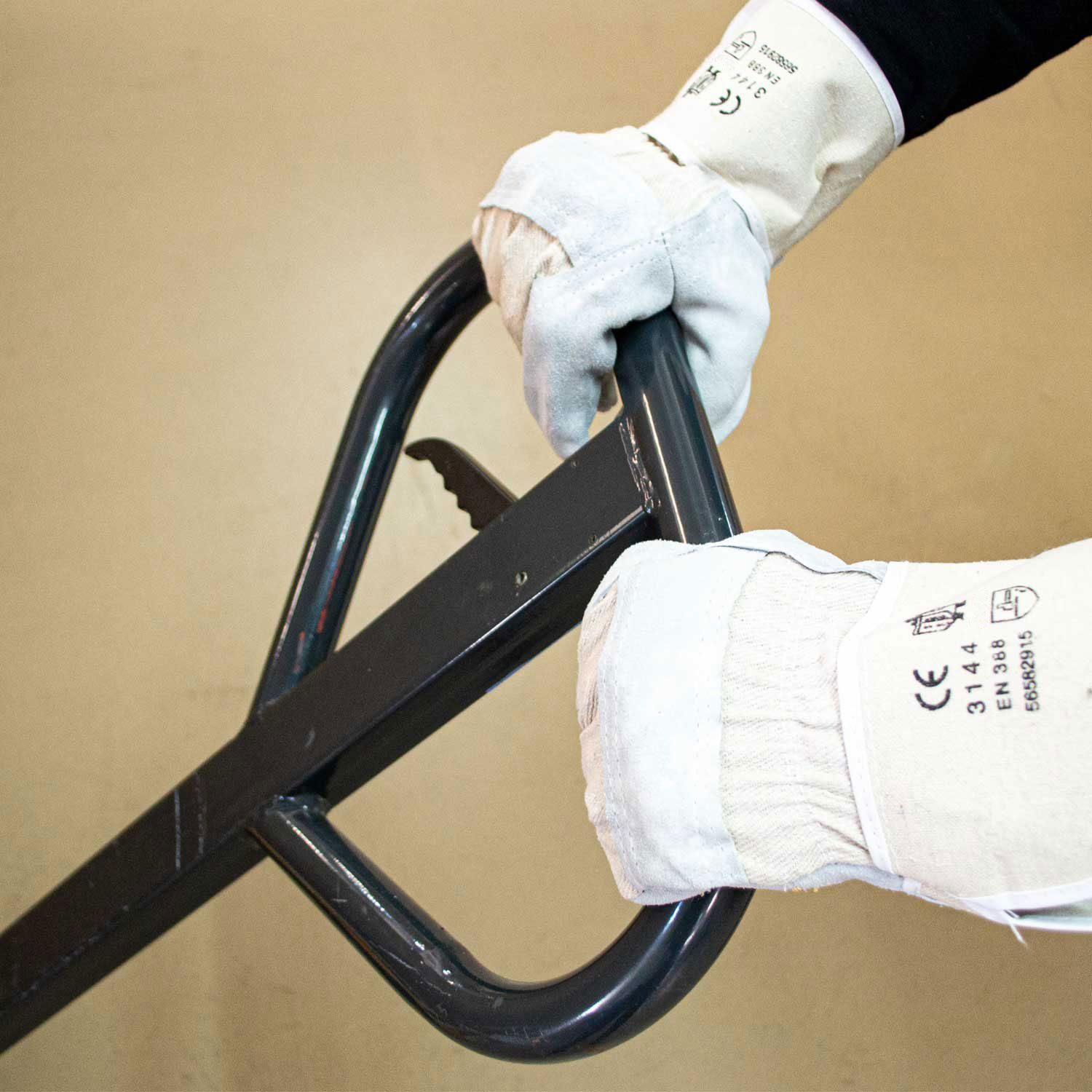 Jungfleisch Arbeitshandschuhe Montage-Handschuhe EN 388 Rindkernspaltleder Handschuhe für Bauarbeiten, Montage, Garten