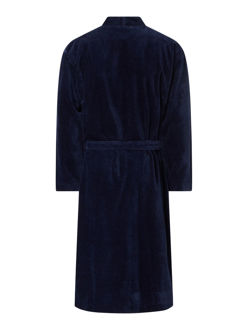 Bademantel aus Baumwolle in marineblau