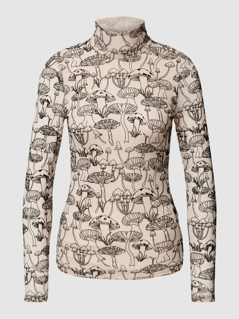 Longsleeve mit Rollkragen in offwhite