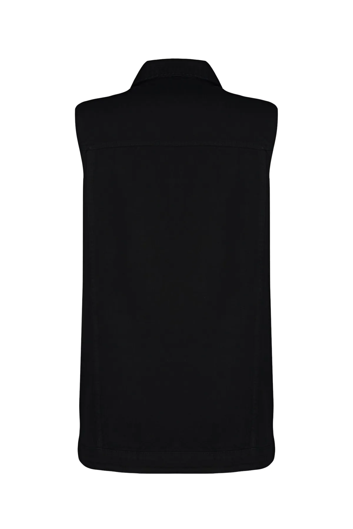 Trendyol Collection  Schwarze Jeansweste aus 100 % Baumwolle mit Hemdkragen und Taschendetail TCTAW22CK0006