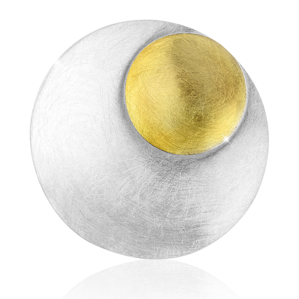 Nenalina Nenalina Pendentif Femmes Rond Pendentif Elégant en argent sterling 925 plaqué or Pendentif