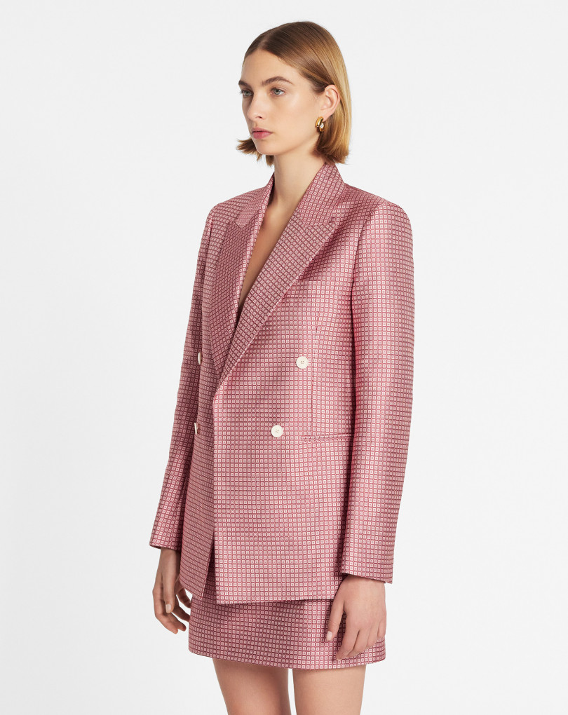 VESTE A DOUBLE BOUTONNAGE IMPRIMEE