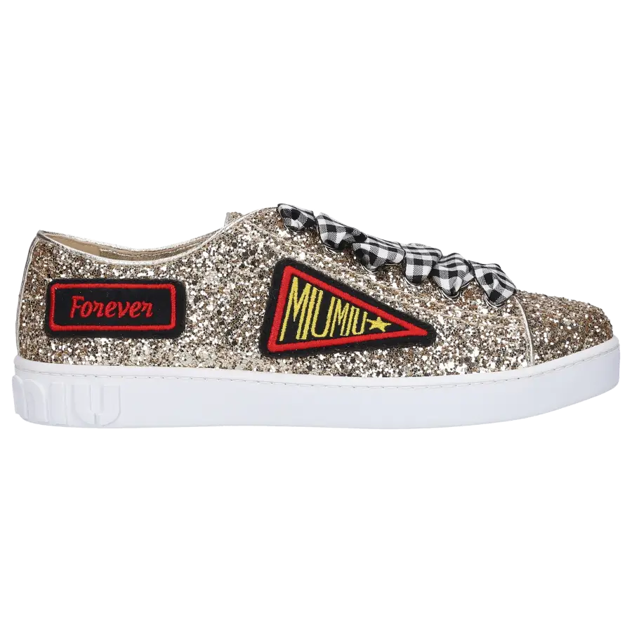 Miu Miu - Sneaker low Glitter - gold