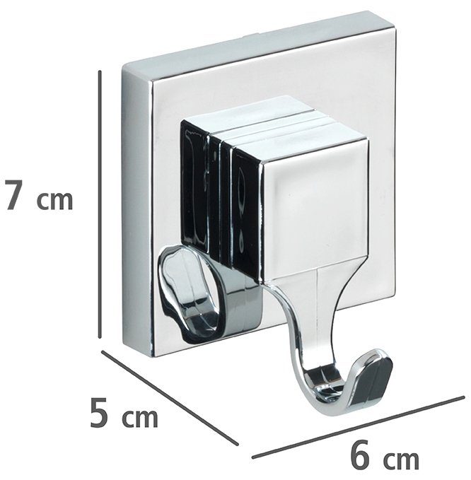 WENKO Wandhaken Quadro, 2er Set, Befestigen ohne bohren