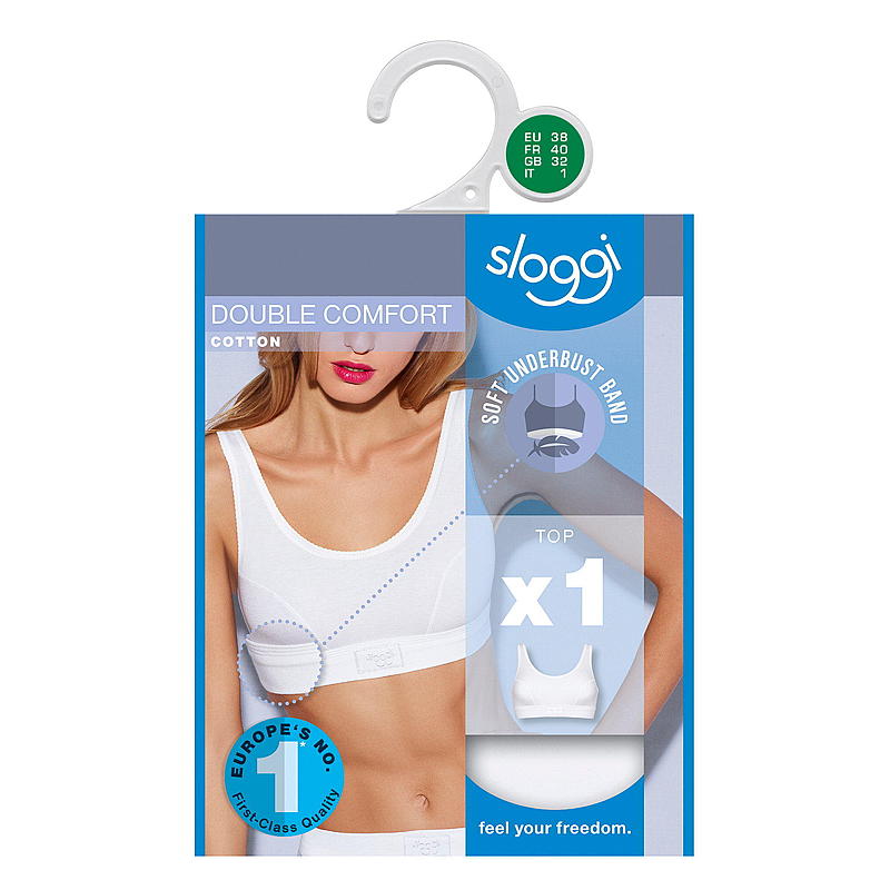 Sloggi Sloggi top str 46 hvit, Double Comfort