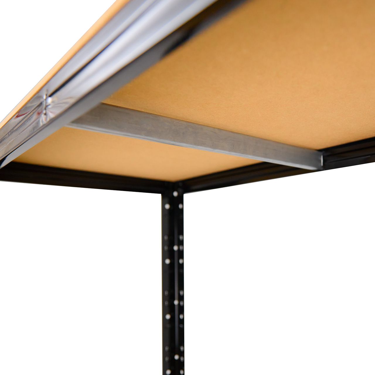 Shelfplaza BLACK 90x100x45cm Schwerlastregal in schwarz mit 3 Böden