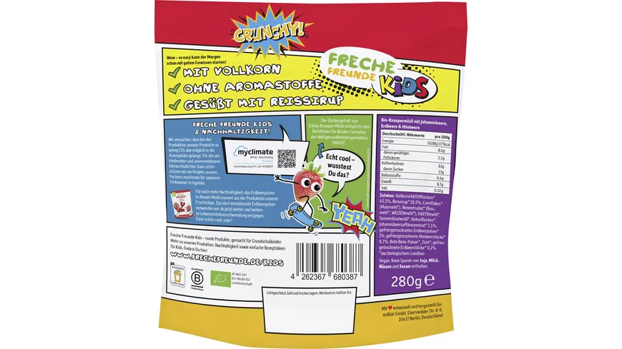 Freche Freunde Bio Eddas Knusper Müsli Beeren-Mix 280 g