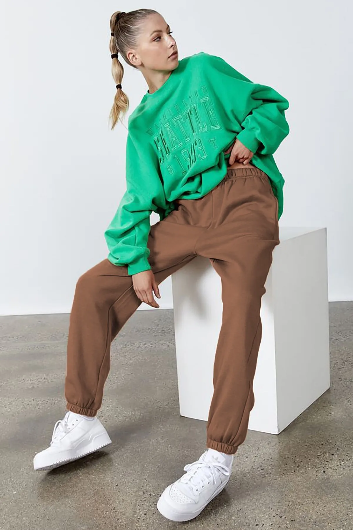 Madmext  Damen-Jogginghose in Camel mit elastischem Bund und Übergröße Mg1235