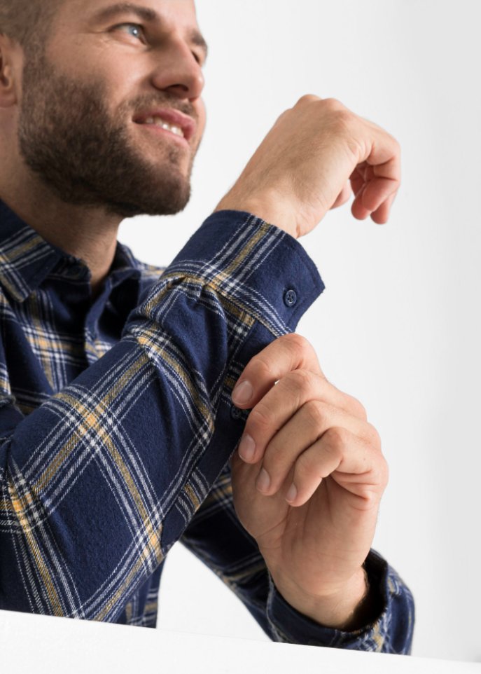 Flanell-Langarmhemd