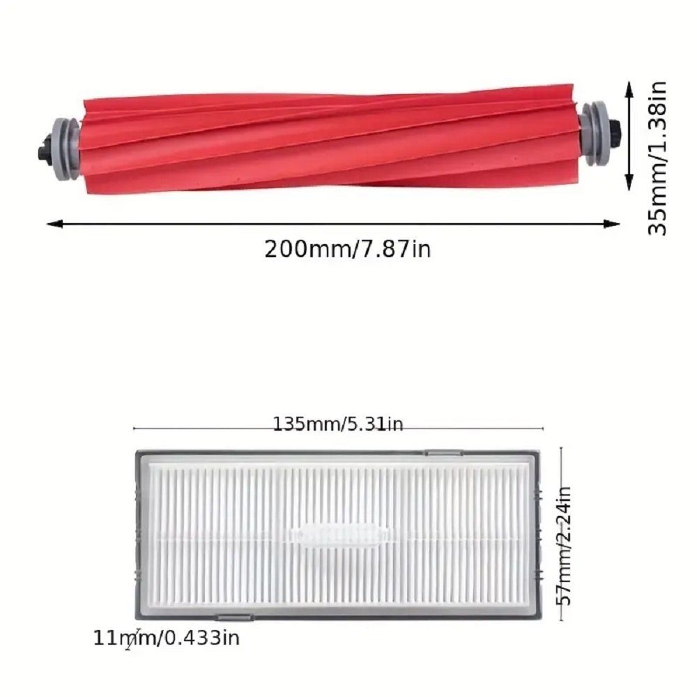 XDOVET Staubsaugerdüsen-Set Zubehörset für Roborock S7 MaxV Ultra/S7 Pro Ultra Saugroboter Zubehör