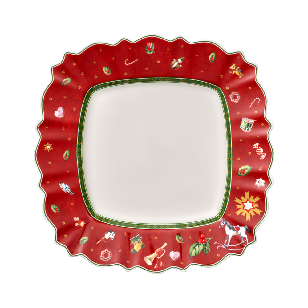 Villeroy & Boch Assiette plate carrée, rouge Toy's Delight Assiette