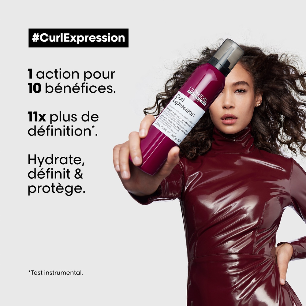 L'Oréal Professionnel Serie Expert Curl Expression Crème en Mousse 10-en-1 sans Rinçage avec Protection Thermique