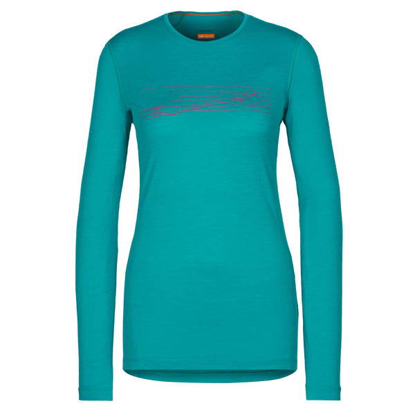 W 200 OASIS LS CREWE SKI STRIPES Damen - Funktionsshirt